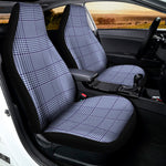 Blue Prince of Wales Check Print Universal Fit Car Seat Covers