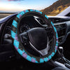 Blue Purple And Black Argyle Print Car Steering Wheel Cover