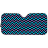 Blue Purple And Black Chevron Print Car Sun Shade