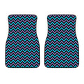 Blue Purple And Black Chevron Print Front Car Floor Mats