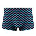 Blue Purple And Black Chevron Print Men's Boxer Briefs