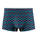 Blue Purple And Black Chevron Print Men's Boxer Briefs