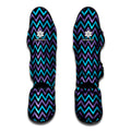 Blue Purple And Black Chevron Print Muay Thai Shin Guards
