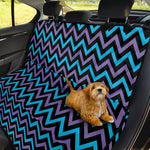 Blue Purple And Black Chevron Print Pet Car Back Seat Cover