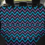 Blue Purple And Black Chevron Print Pet Car Back Seat Cover