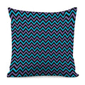 Blue Purple And Black Chevron Print Pillow Cover