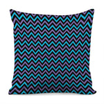 Blue Purple And Black Chevron Print Pillow Cover