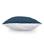 Blue Purple And Black Chevron Print Pillow Cover