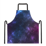 Blue Purple Cosmic Galaxy Space Print Apron