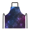 Blue Purple Cosmic Galaxy Space Print Apron