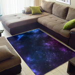 Blue Purple Cosmic Galaxy Space Print Area Rug GearFrost