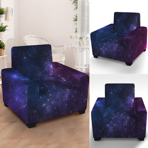 Blue Purple Cosmic Galaxy Space Print Armchair Slipcover