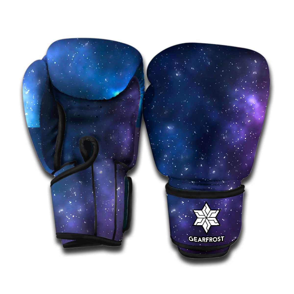 Blue Purple Cosmic Galaxy Space Print Boxing Gloves