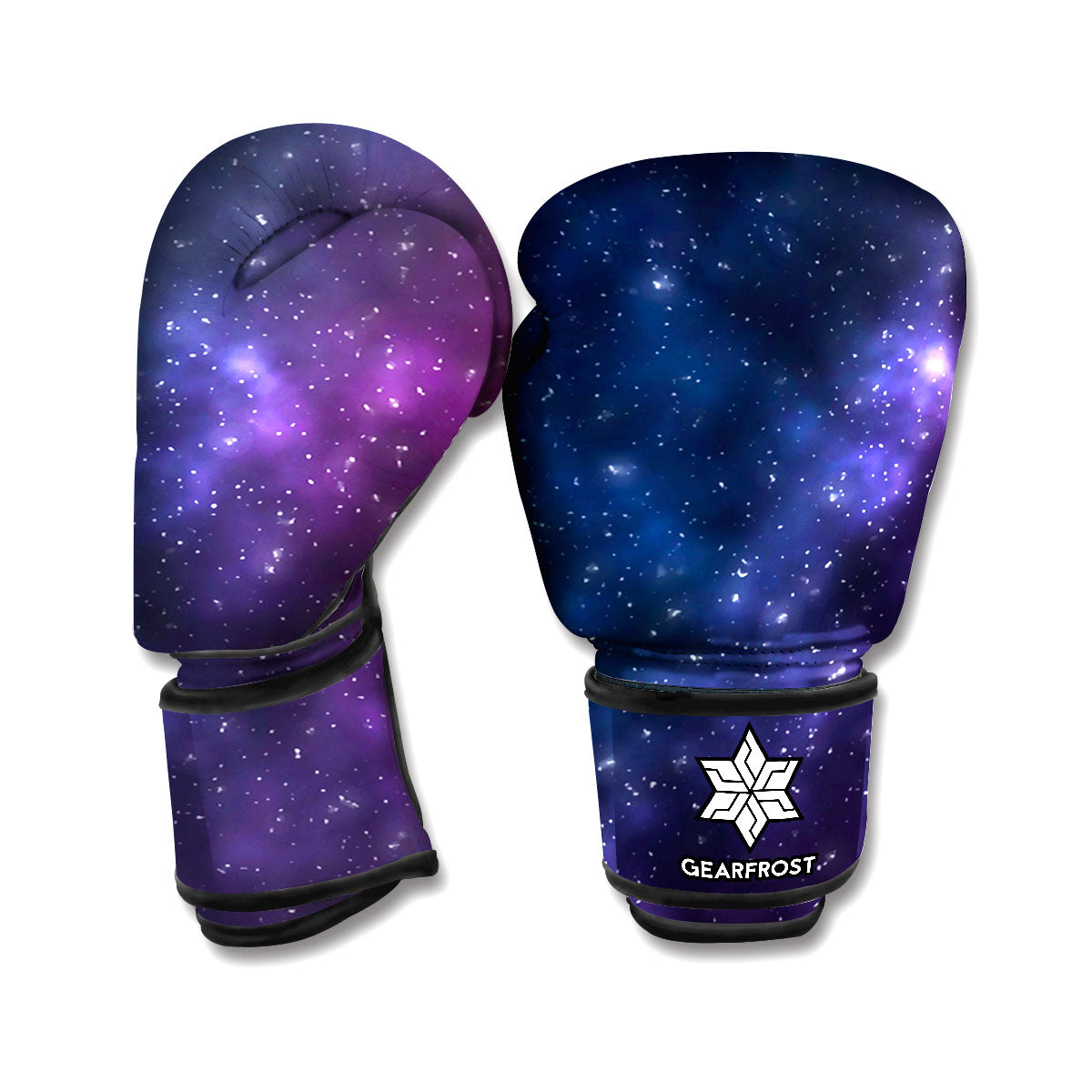 Blue Purple Cosmic Galaxy Space Print Boxing Gloves