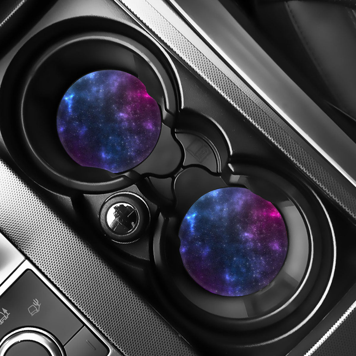 Blue Purple Cosmic Galaxy Space Print Car Coasters