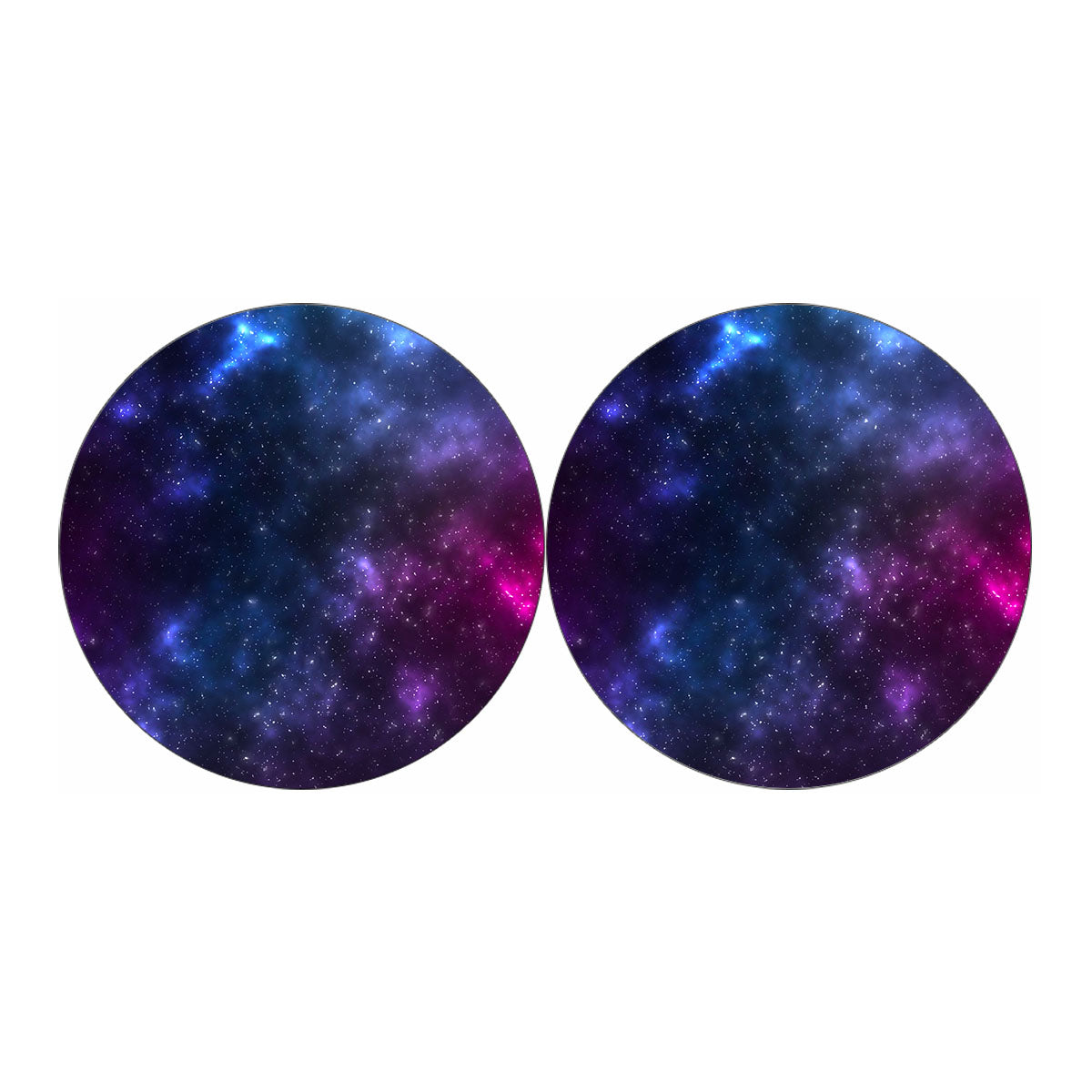 Blue Purple Cosmic Galaxy Space Print Car Coasters