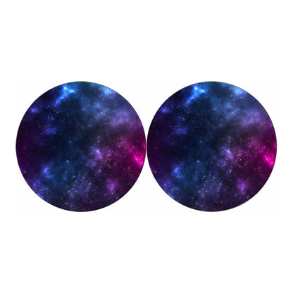Blue Purple Cosmic Galaxy Space Print Car Coasters