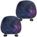 Blue Purple Cosmic Galaxy Space Print Car Headrest Covers
