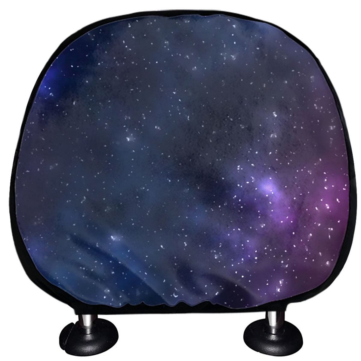 Blue Purple Cosmic Galaxy Space Print Car Headrest Covers