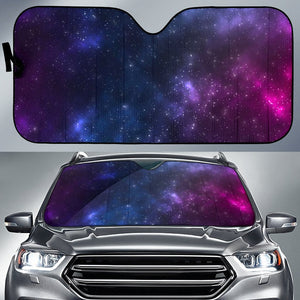 Blue Purple Cosmic Galaxy Space Print Car Sun Shade GearFrost