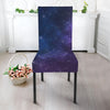 Blue Purple Cosmic Galaxy Space Print Dining Chair Slipcover