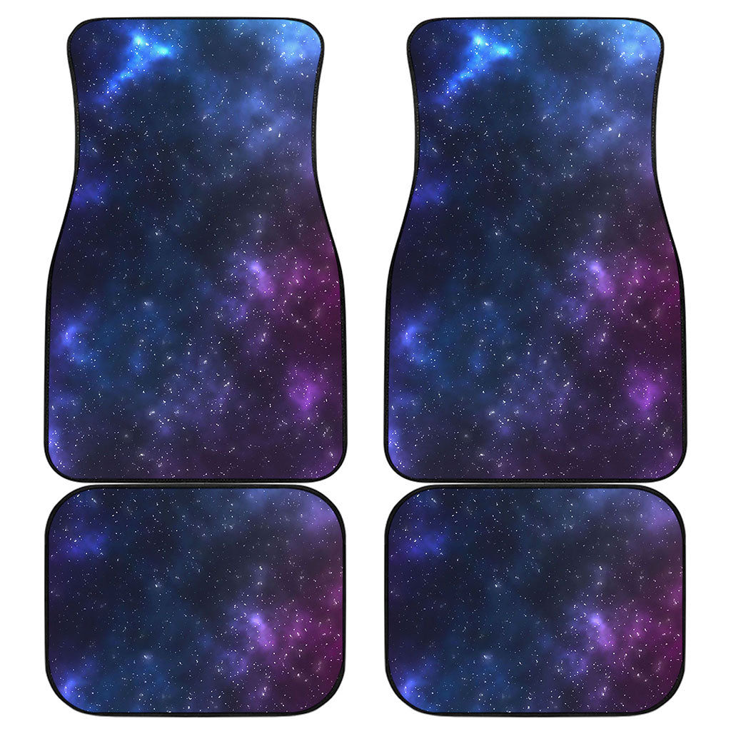 Blue Purple Cosmic Galaxy Space Print Front and Back Car Floor Mats