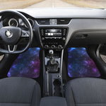 Blue Purple Cosmic Galaxy Space Print Front and Back Car Floor Mats