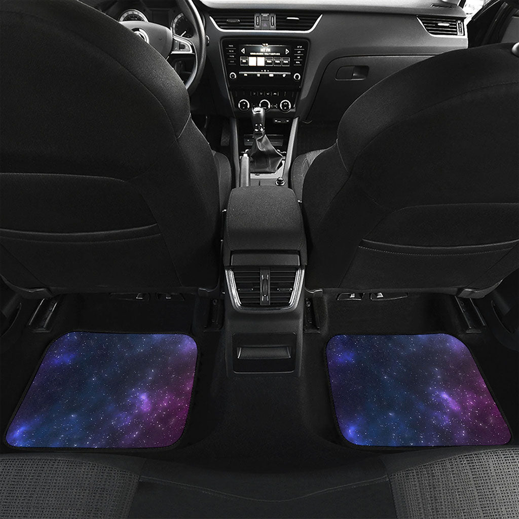 Blue Purple Cosmic Galaxy Space Print Front and Back Car Floor Mats