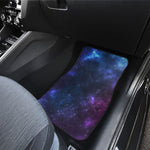 Blue Purple Cosmic Galaxy Space Print Front and Back Car Floor Mats