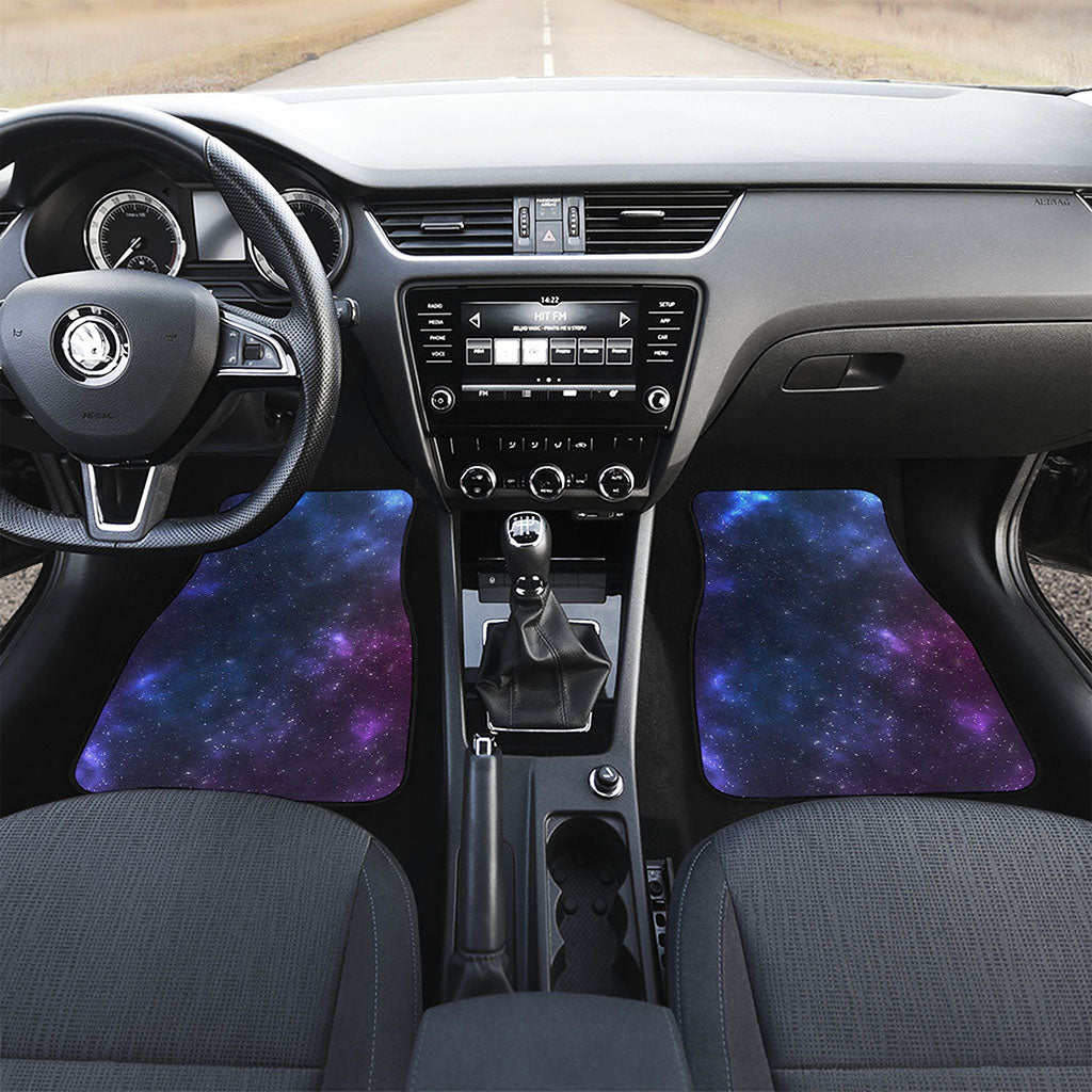 Blue Purple Cosmic Galaxy Space Print Front Car Floor Mats