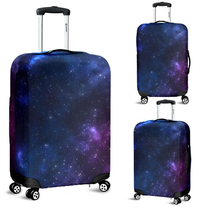 Blue Purple Cosmic Galaxy Space Print Luggage Cover GearFrost