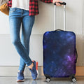 Blue Purple Cosmic Galaxy Space Print Luggage Cover