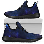 Blue Purple Cosmic Galaxy Space Print Mesh Knit Shoes GearFrost