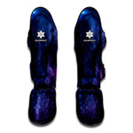 Blue Purple Cosmic Galaxy Space Print Muay Thai Shin Guard