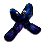 Blue Purple Cosmic Galaxy Space Print Muay Thai Shin Guard