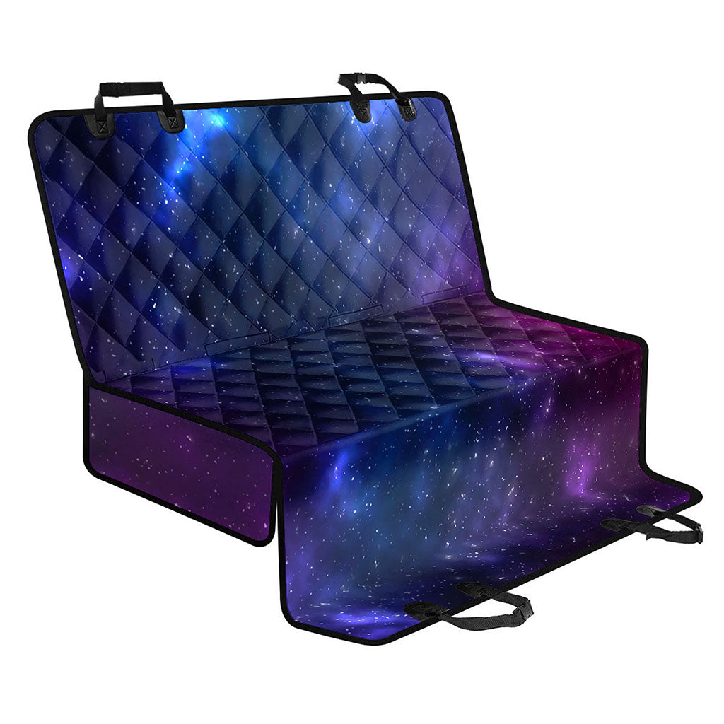 Blue Purple Cosmic Galaxy Space Print Pet Car Back Seat Cover