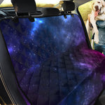 Blue Purple Cosmic Galaxy Space Print Pet Car Back Seat Cover