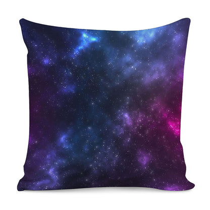 Blue Purple Cosmic Galaxy Space Print Pillow Cover