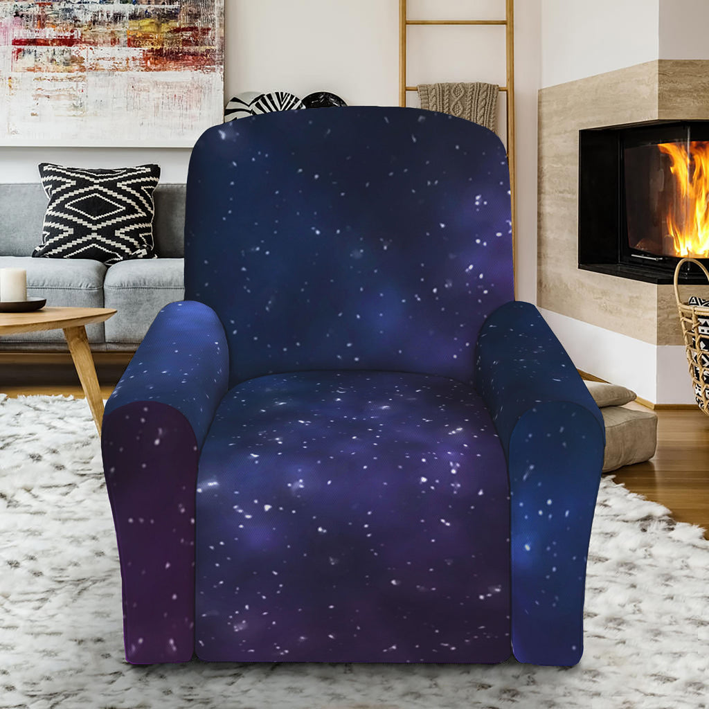 Blue Purple Cosmic Galaxy Space Print Recliner Slipcover