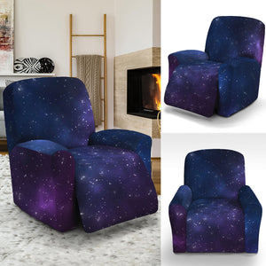 Blue Purple Cosmic Galaxy Space Print Recliner Slipcover