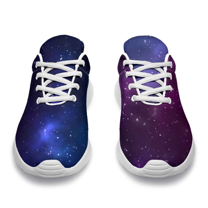 Blue Purple Cosmic Galaxy Space Print Sport Shoes GearFrost