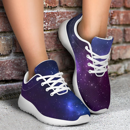 Blue Purple Cosmic Galaxy Space Print Sport Shoes GearFrost