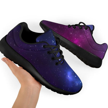 Blue Purple Cosmic Galaxy Space Print Sport Shoes GearFrost