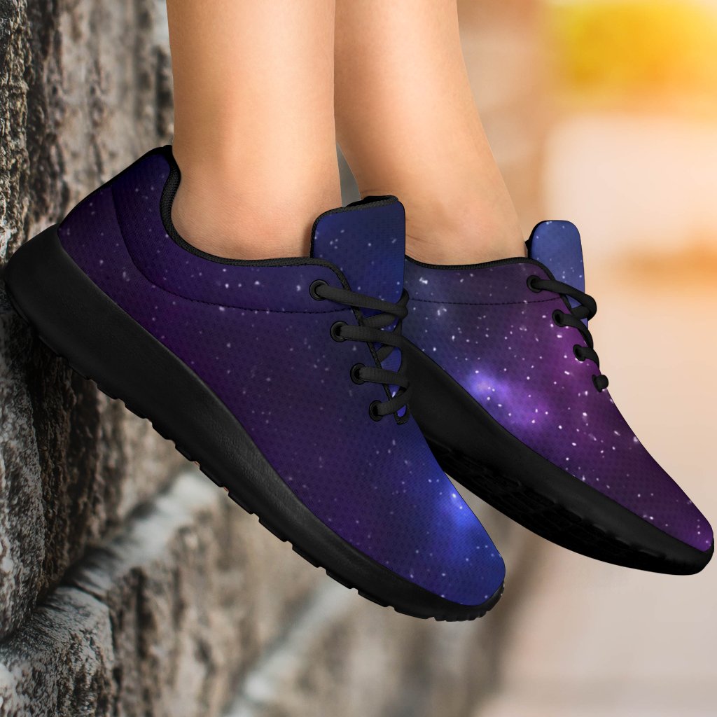 Blue Purple Cosmic Galaxy Space Print Sport Shoes GearFrost