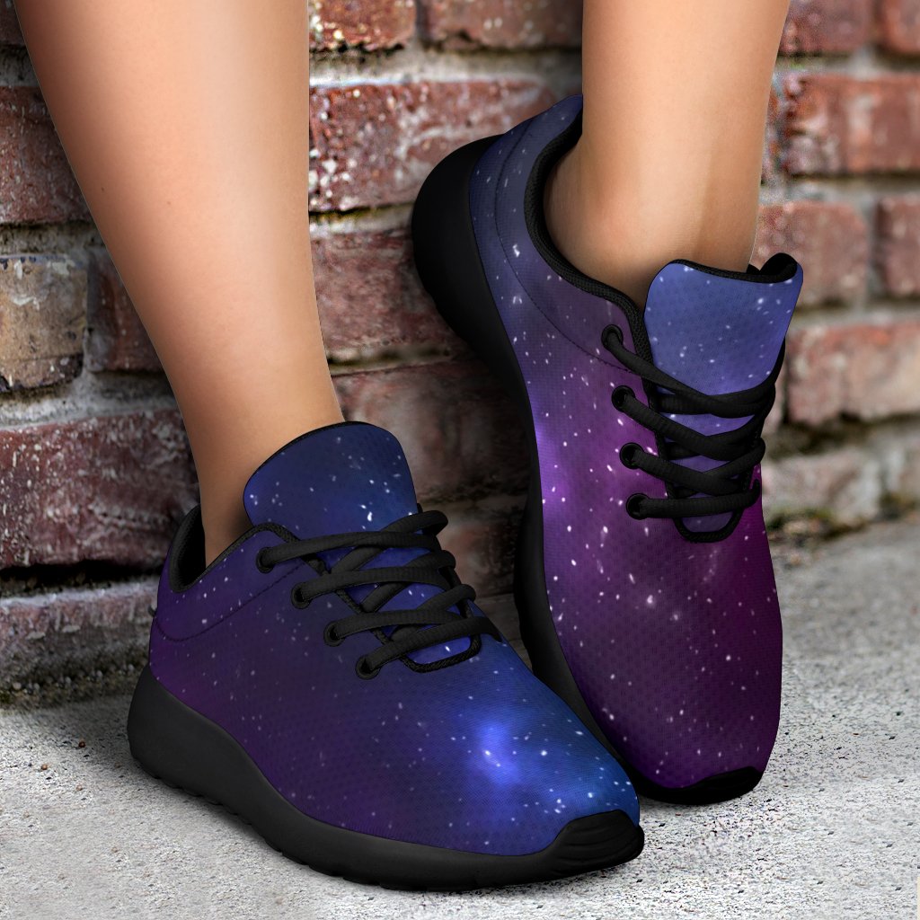Blue Purple Cosmic Galaxy Space Print Sport Shoes GearFrost