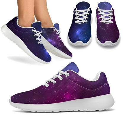 Blue Purple Cosmic Galaxy Space Print Sport Shoes GearFrost