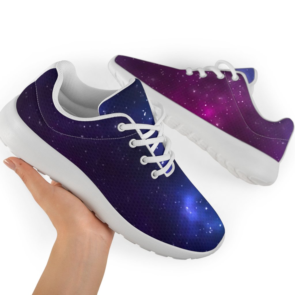 Blue Purple Cosmic Galaxy Space Print Sport Shoes GearFrost