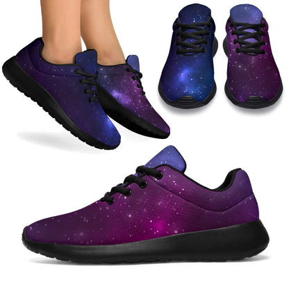 Blue Purple Cosmic Galaxy Space Print Sport Shoes GearFrost