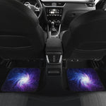 Blue Purple Spiral Galaxy Space Print Front and Back Car Floor Mats GearFrost