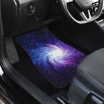 Blue Purple Spiral Galaxy Space Print Front Car Floor Mats GearFrost